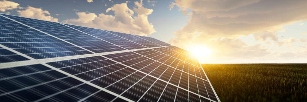 Image showing solar panels in a field